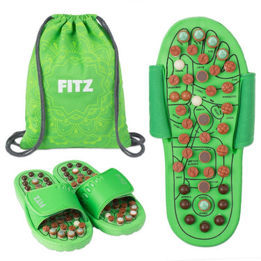 FITZ: Reflexology Slipper | The 10 minute foot massage a day that will take your pain away! | Unisex Sizing